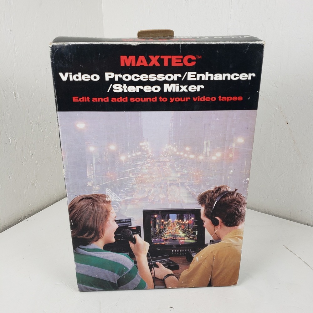 Maxtec Video Processor Enhancer Stereo Mixer Vintage Analog Video Editor Boxed